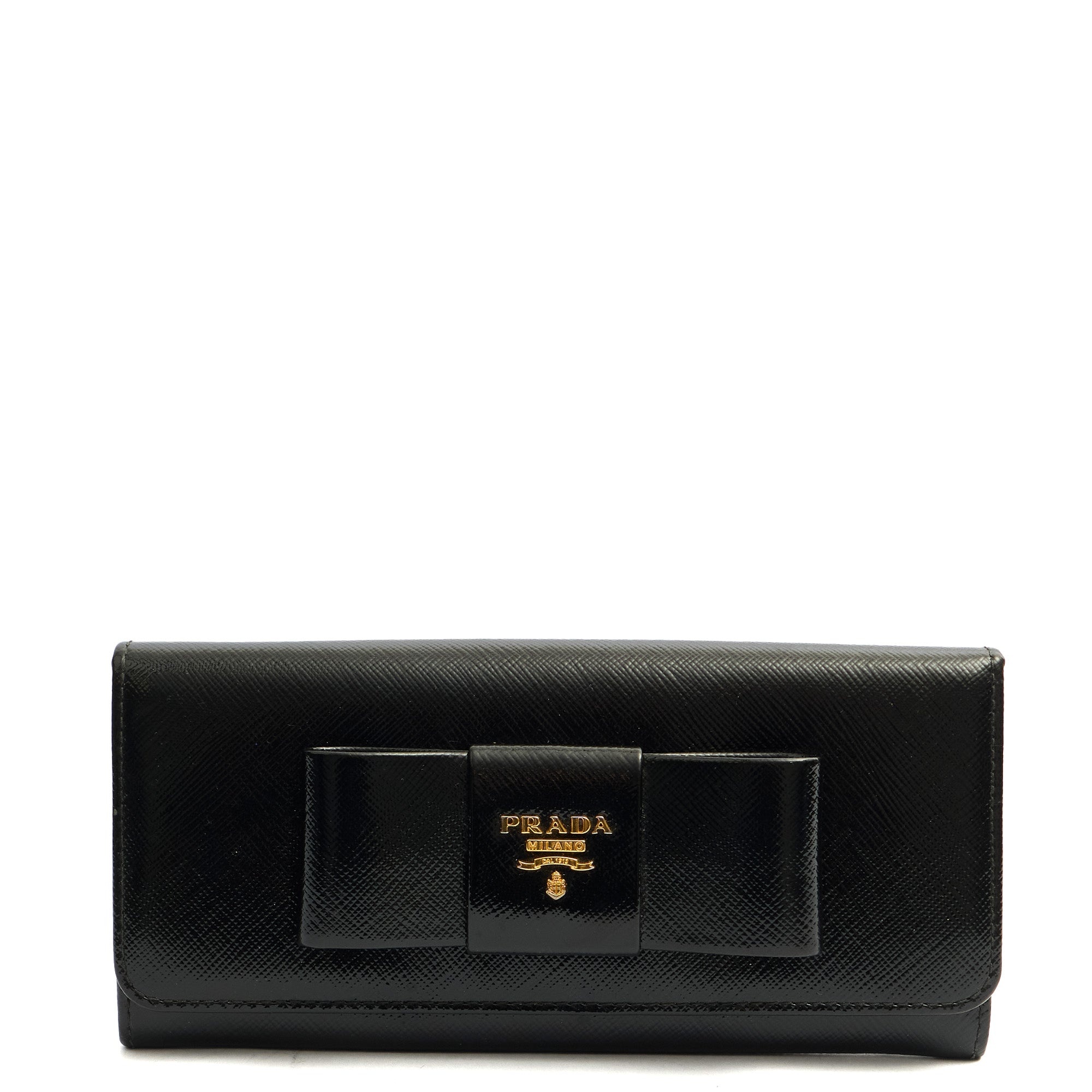 Prada Wallet Wallet in Black, Patent Leather