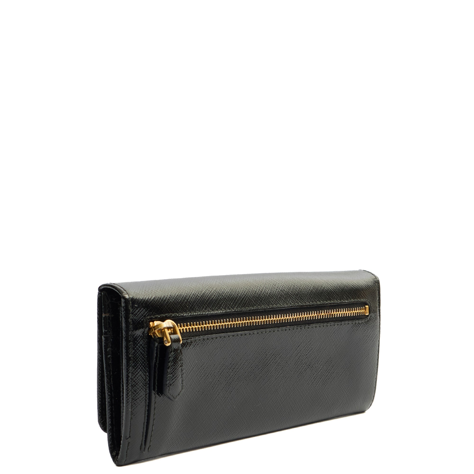Prada Wallet Wallet in Black, Patent Leather