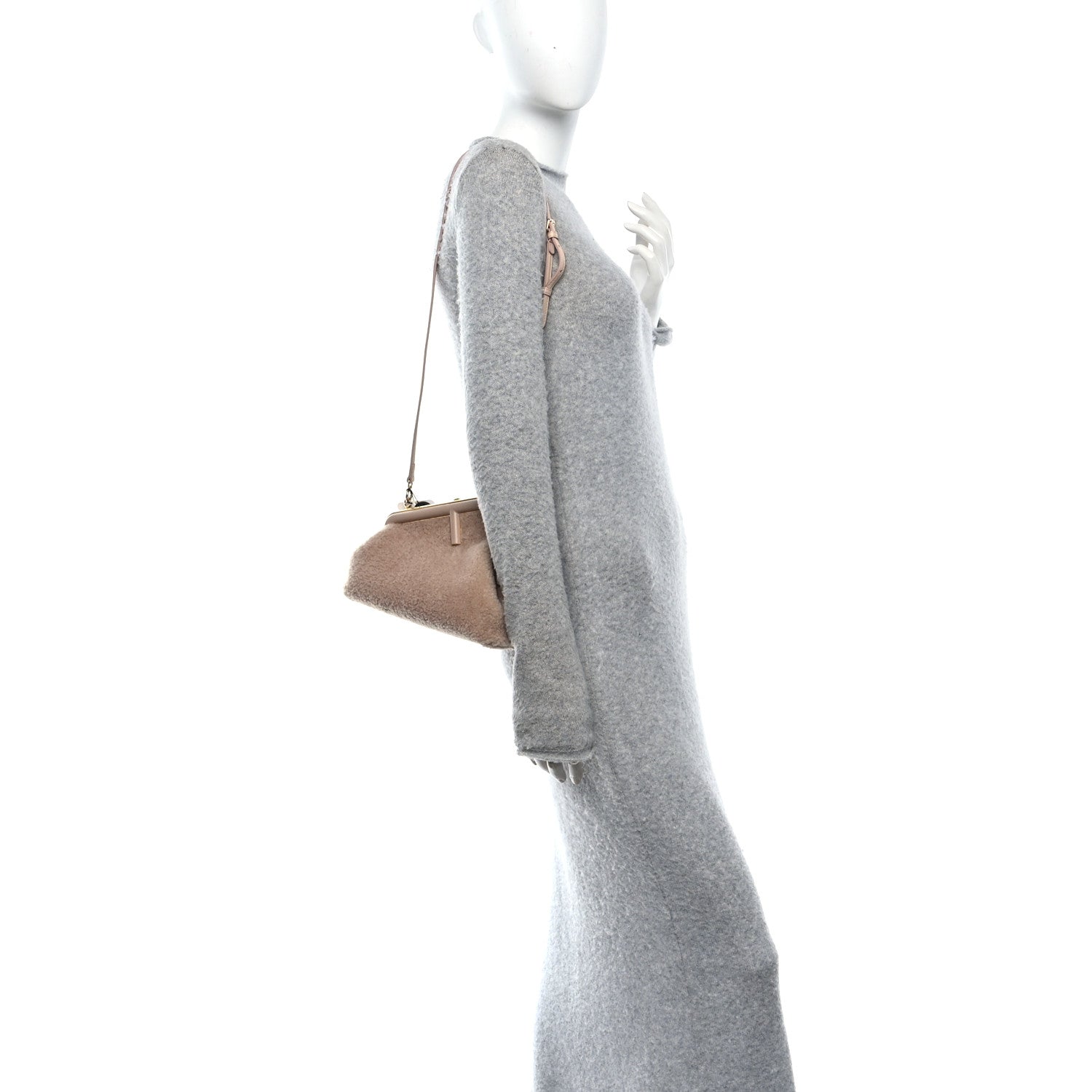 Shearling Small Fendi First Rosa Plaster
