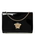Patent Palazzo Medusa Chain Evening Bag Black