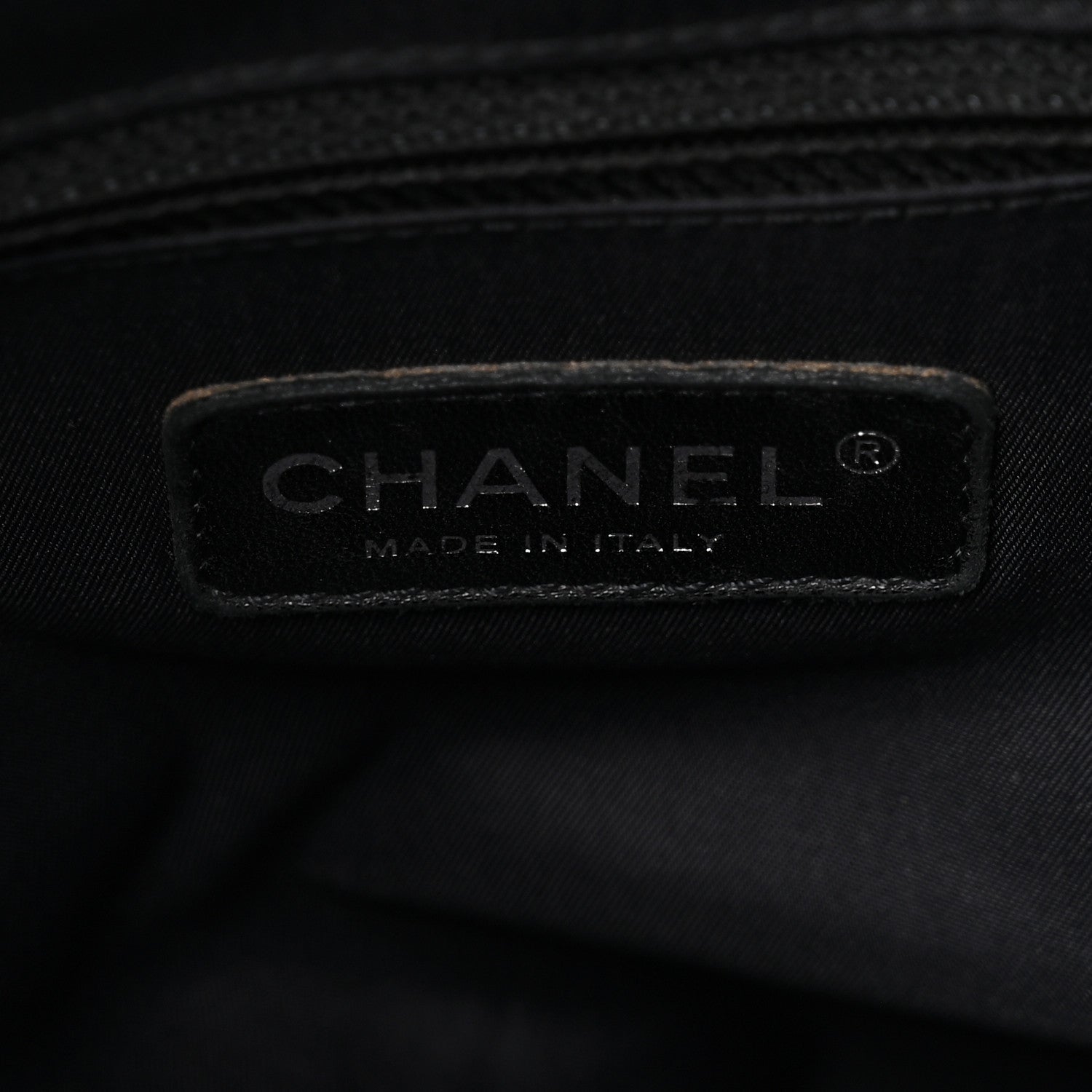 Coated Canvas Quilted Large Paris Biarritz Tote Black