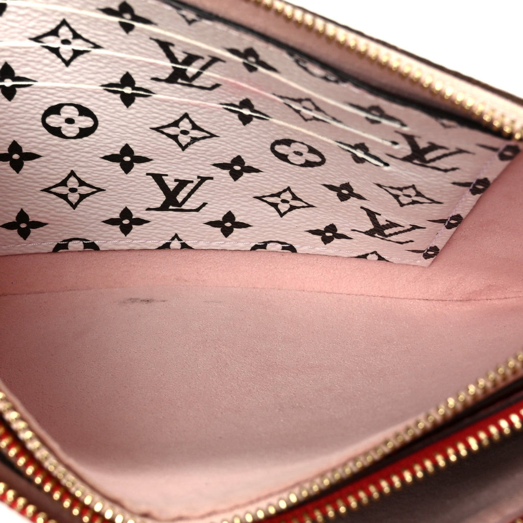Monogram Giant Double Zip Pochette Rouge