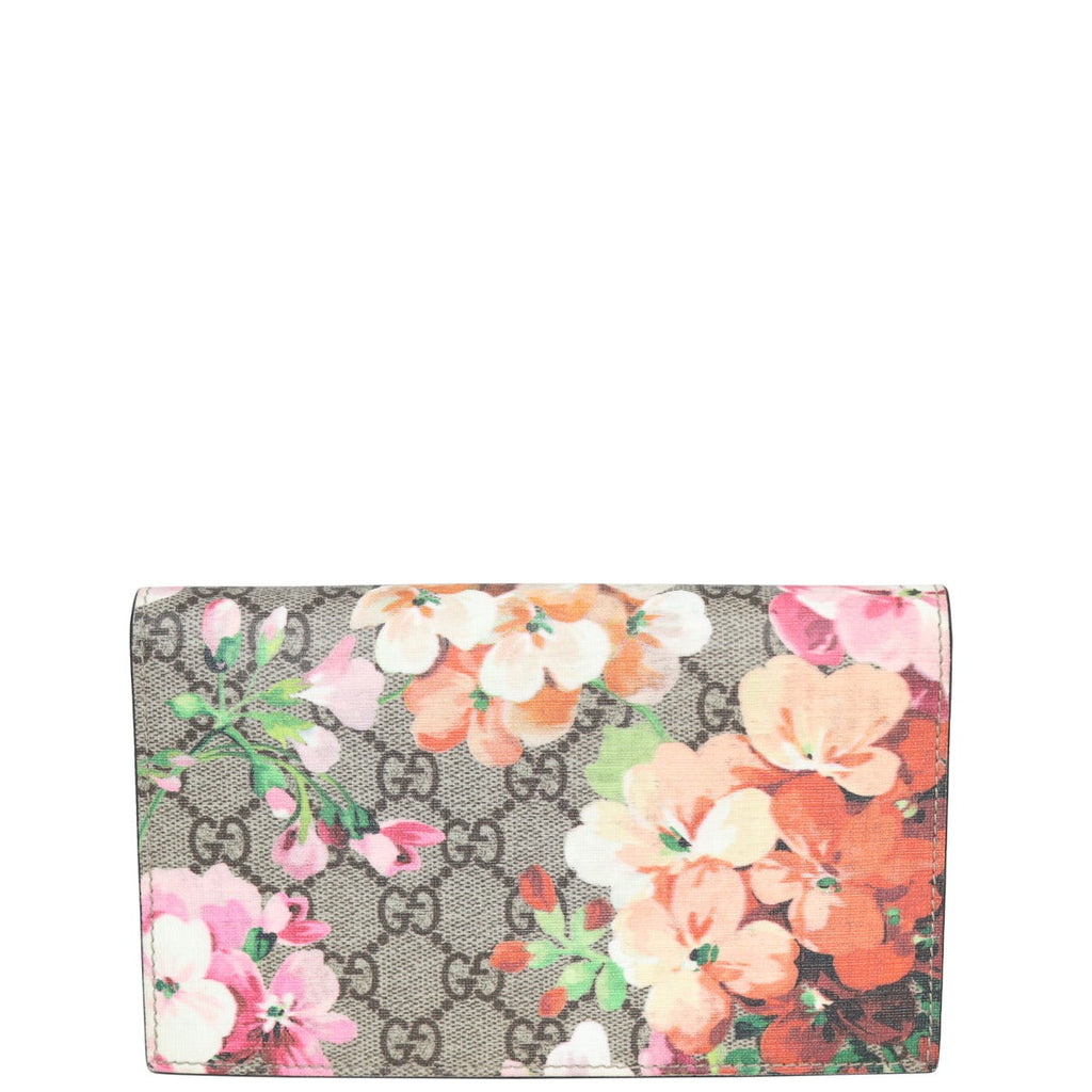 Gucci GG Supreme Blooms Chain Wallet