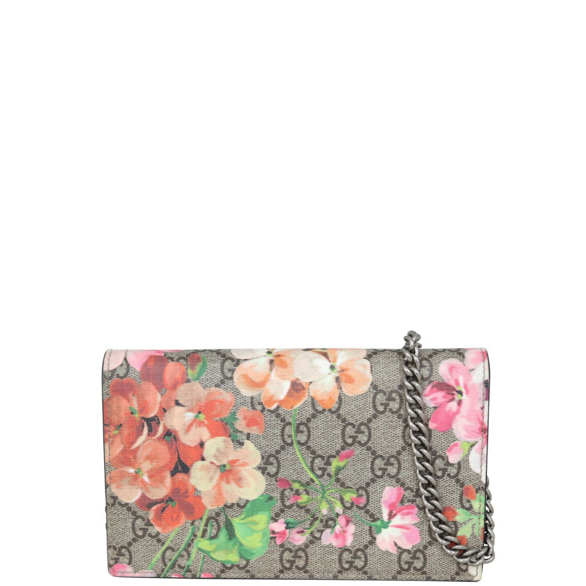 Gucci GG Supreme Blooms Chain Wallet