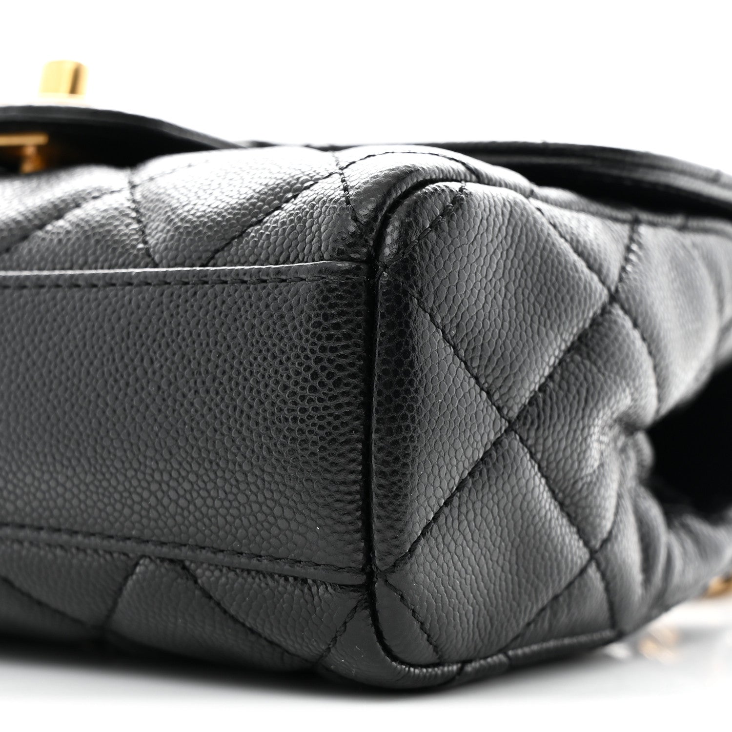 Caviar Quilted Mini Flap Black