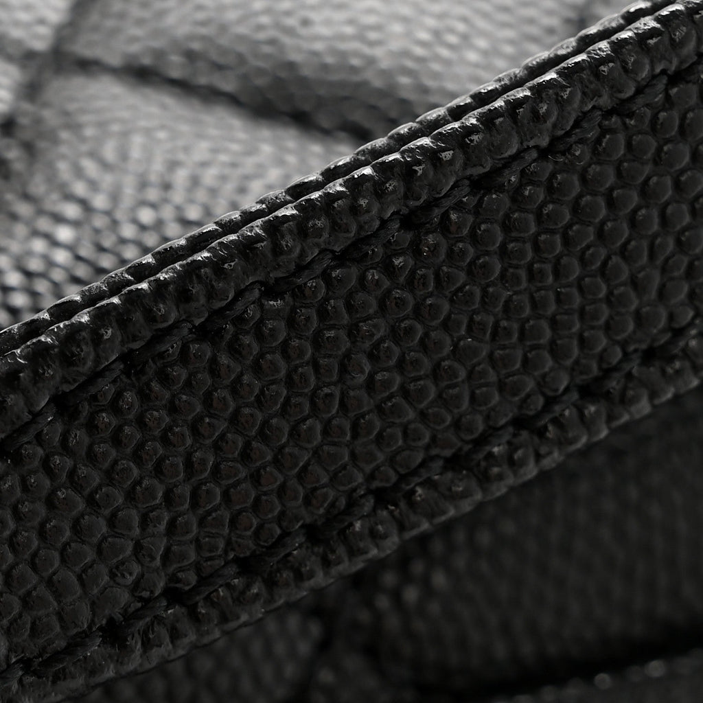 Caviar Quilted Mini Coco Handle Flap Black