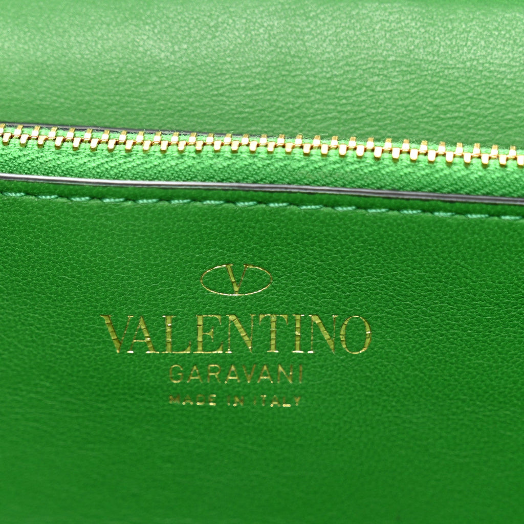 Nappa Stud Sign Shoulder Bag Ultra Green