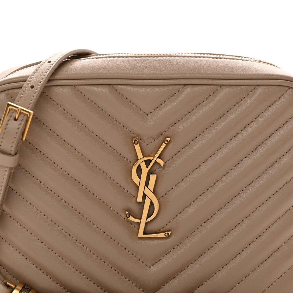 Calfskin Matelasse Monogram Lou Camera Bag Dark Latte