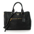 Vitello Daino Tote Black