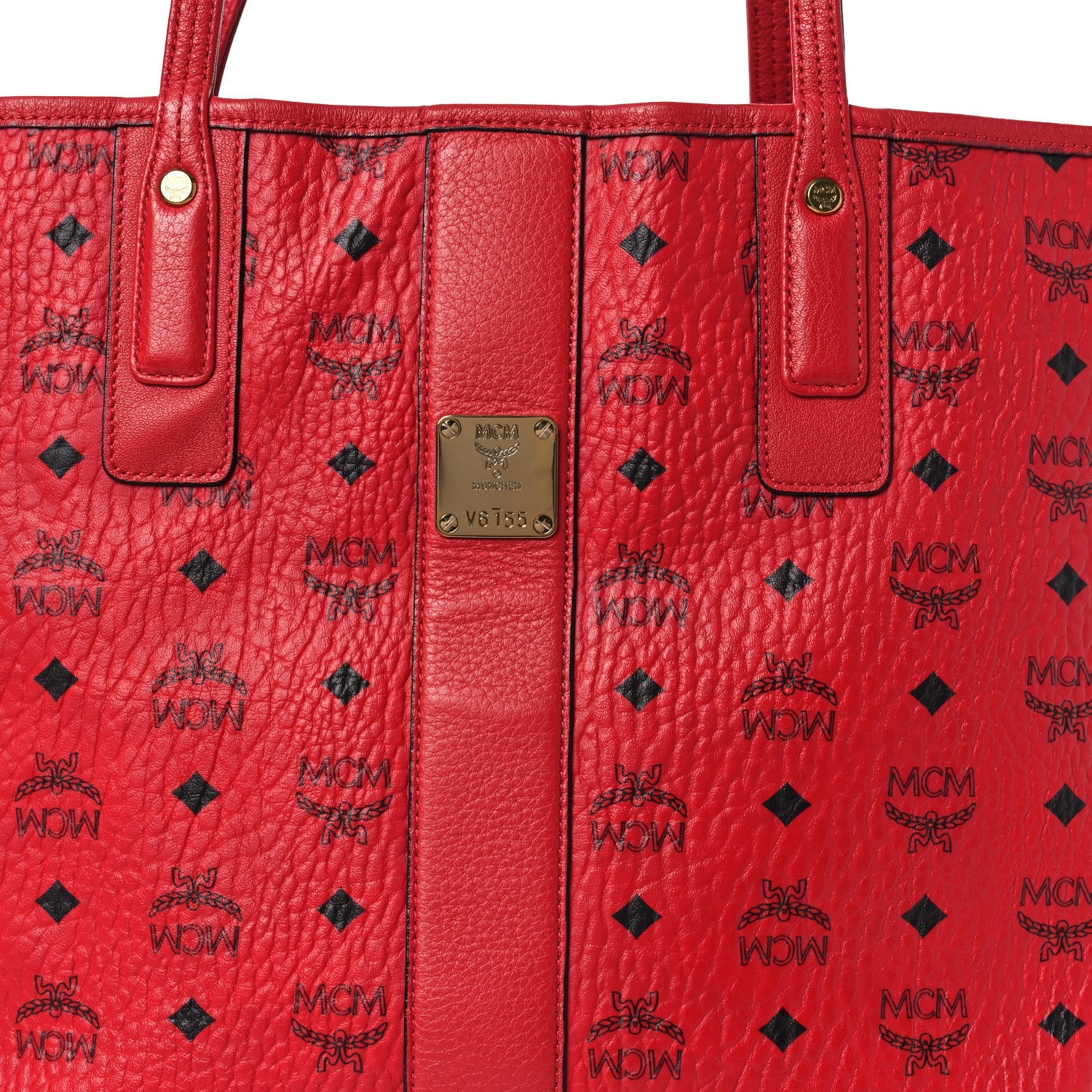 Visetos Medium Liz Reversible Shopper Tote Ruby Red