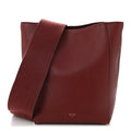 Soft Grained Calfskin Sangle Bucket Bag Light Burgundy