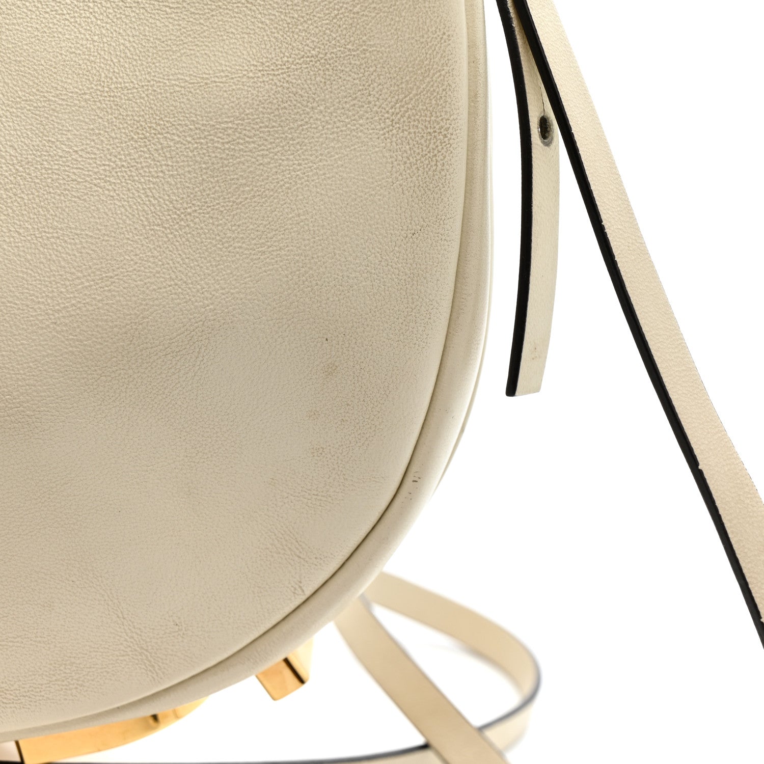 Vitello Grace Matte Mini Fendigraphy Hobo Bag White Ice