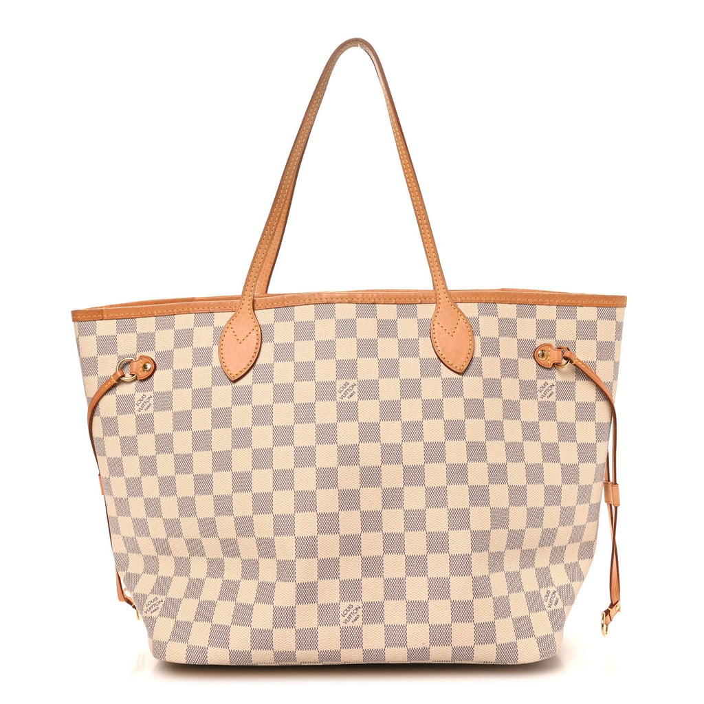 Damier Azur Neo Neverfull MM Rose Ballerine