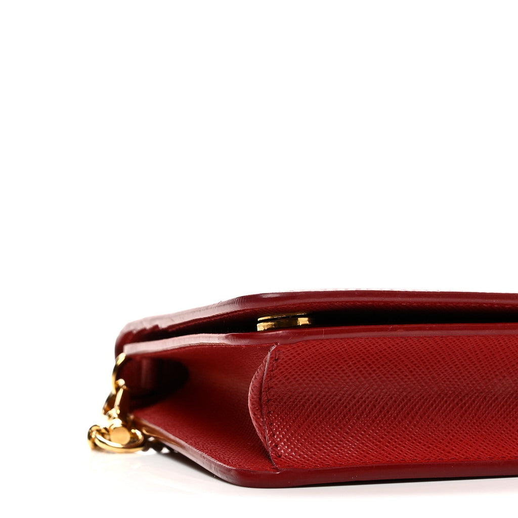 Saffiano Metal Oro Mini Bag Fuoco