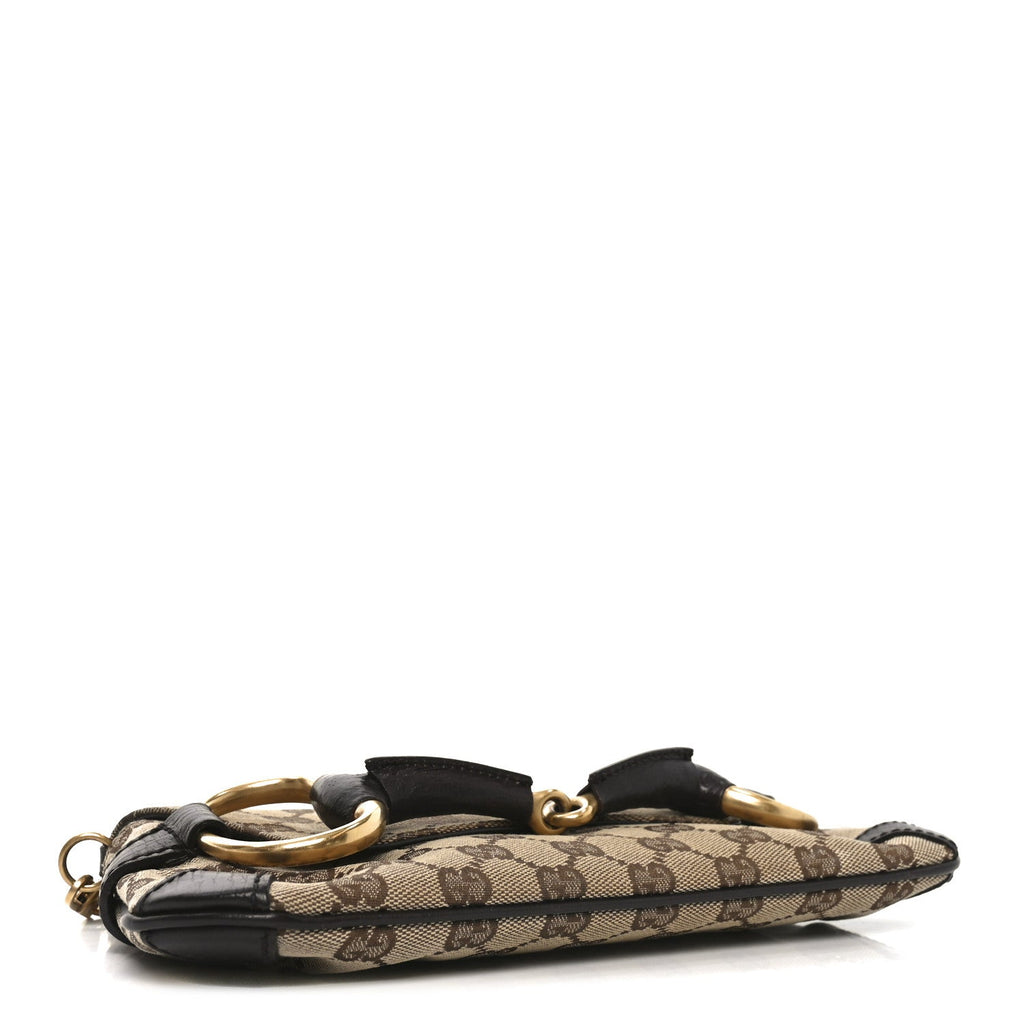 Monogram Horsebit Clutch Dark Brown
