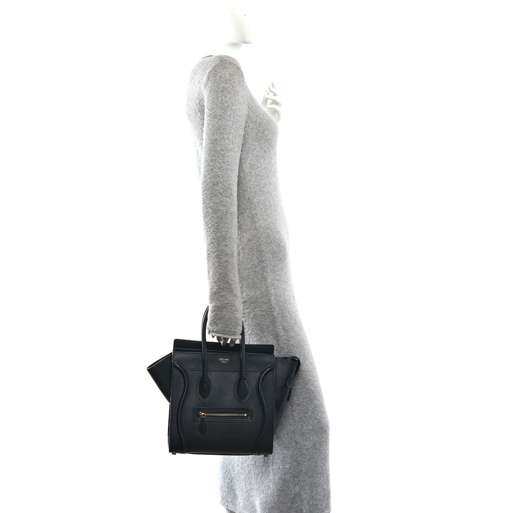 Smooth Calfskin Micro Luggage Black