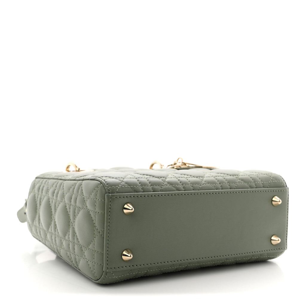 Lambskin Cannage Small My ABCDior Lady Dior Peyote Green