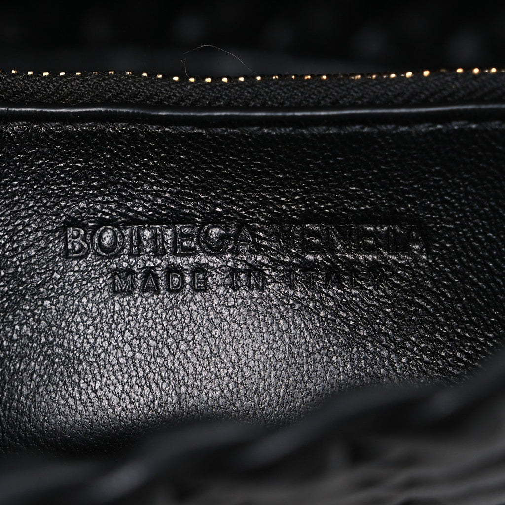 Nappa Intrecciato Small Cobble Shoulder Bag Black