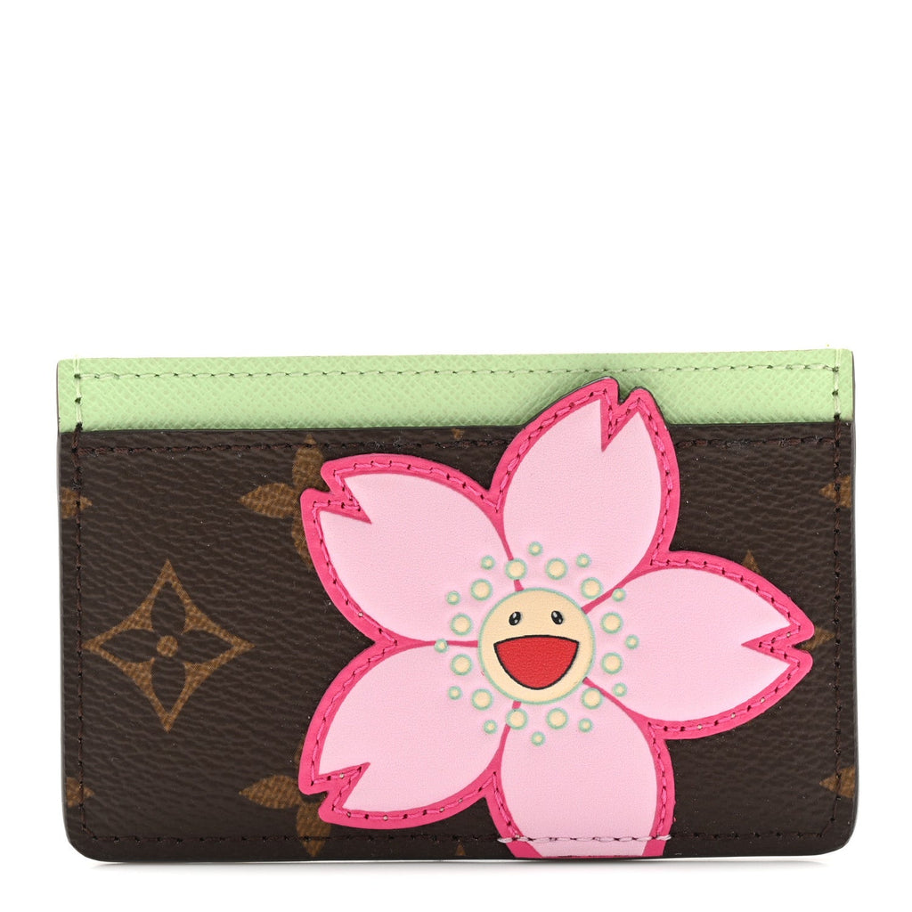 LV X TM Monogram Cherry Blossom  Holder Sakura Brown