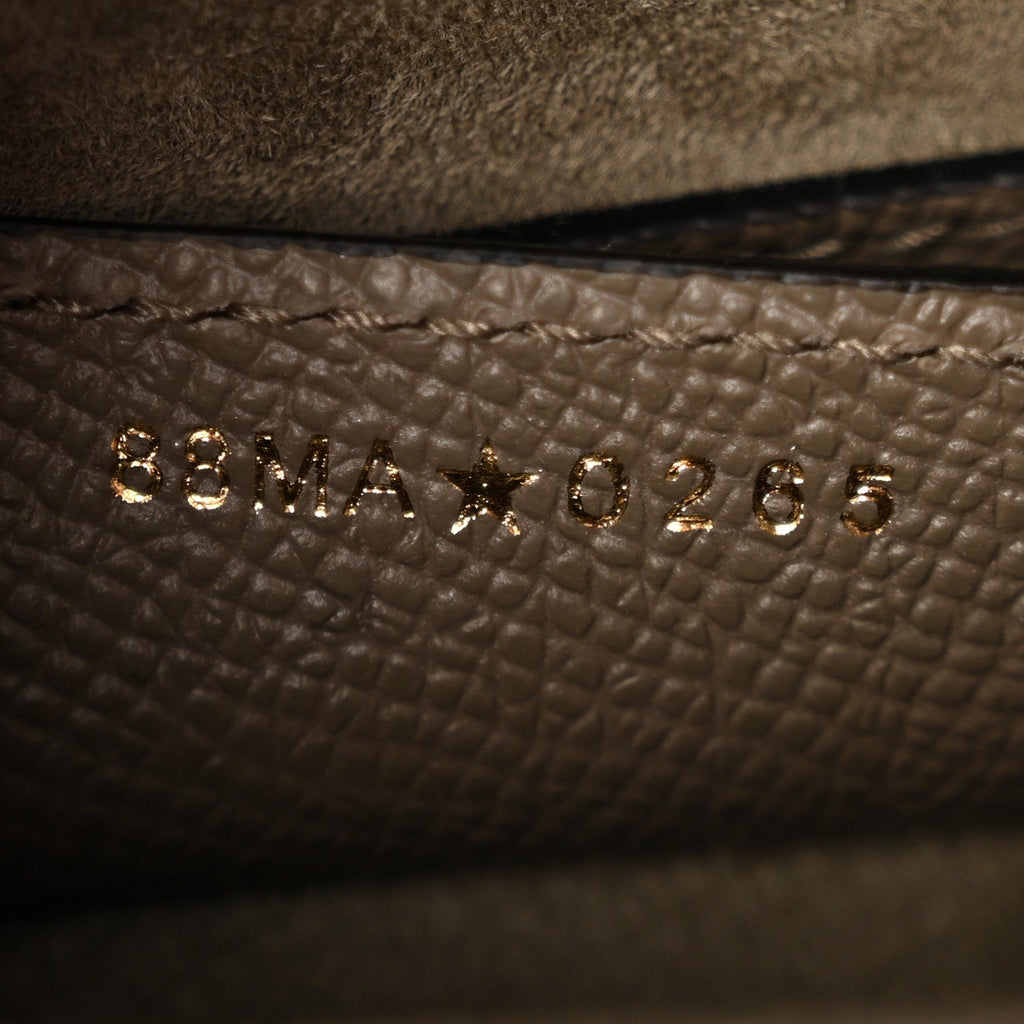 Grained Calfskin Saddle Bag With Strap Clay Green