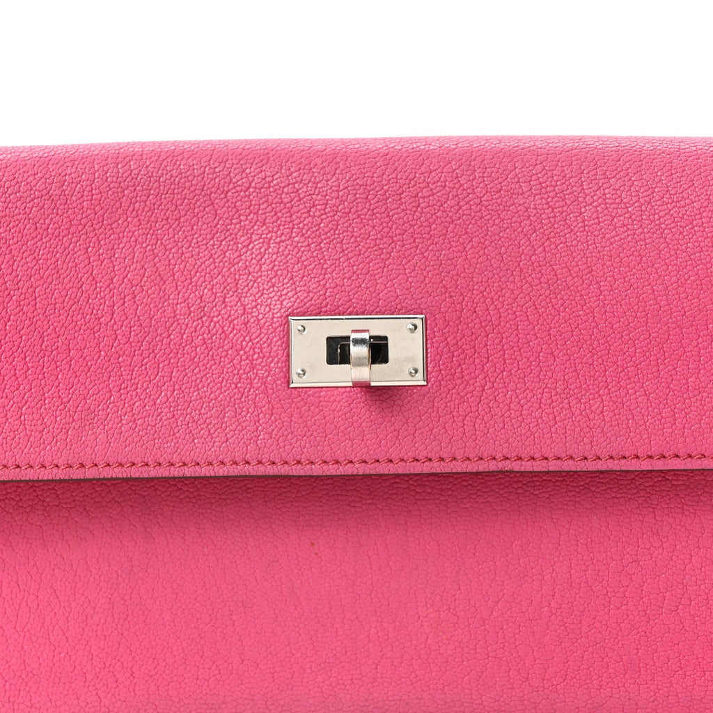 Chevre Mysore Kelly Longue Wallet Rose Shocking