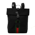 Techno Canvas Web Single Buckle Backpack Black