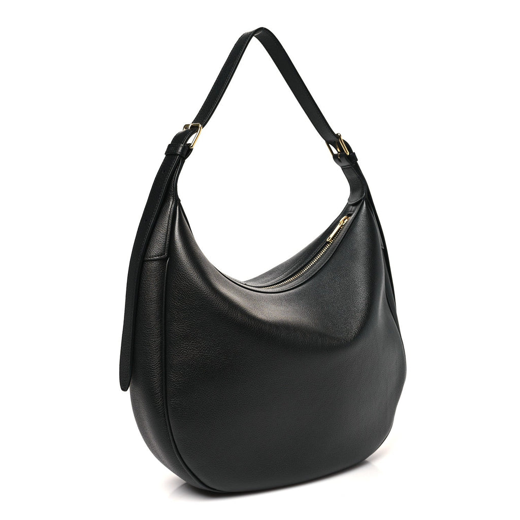 Supple Calfskin Cuir Triomphe Medium Heloise Shoulder Bag Black