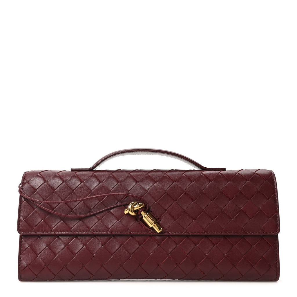 Nappa Intrecciato Long Andiamo Top Handle Clutch Barolo