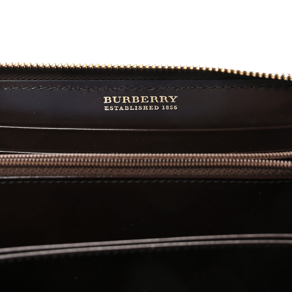 Haymarket Check Large Zip Around Wallet Brown