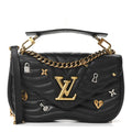 Calfskin Love Lock New Wave Chain MM Black