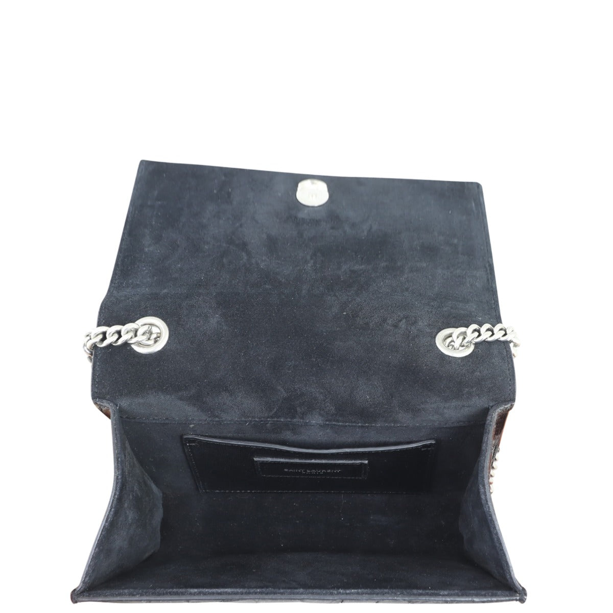 Saint Laurent Kate Tassel Chain Bag Small Croc-Embossed