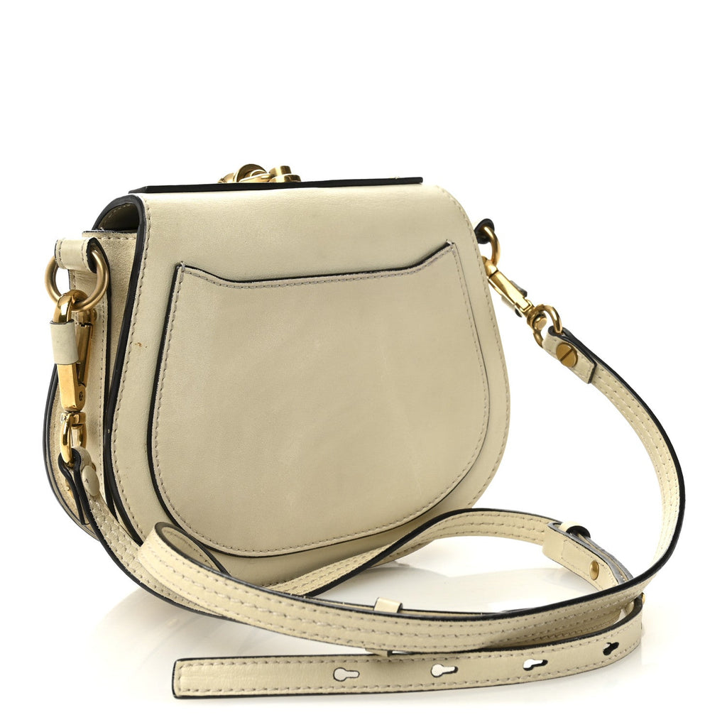 Calfskin Suede Small Nile Bracelet Bag Off White