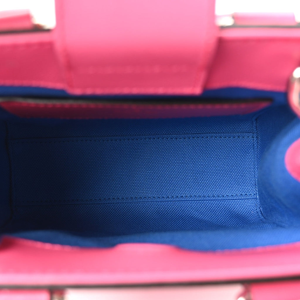 Calfskin GG Tennis Embossed Mini Tote Bag Modern Fuchsia Modern Blue