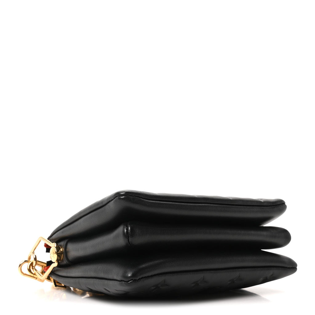 Lambskin Embossed Monogram Coussin BB Black
