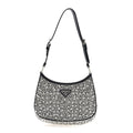 Satin Crystal Cleo Adjustable Strap Shoulder Bag Metal