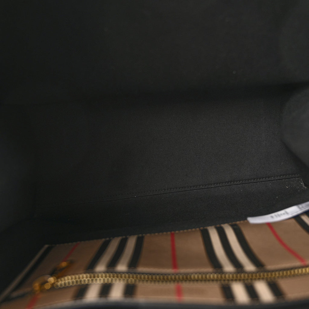 E-Canvas Stripe Book Tote Tan Archive Beige