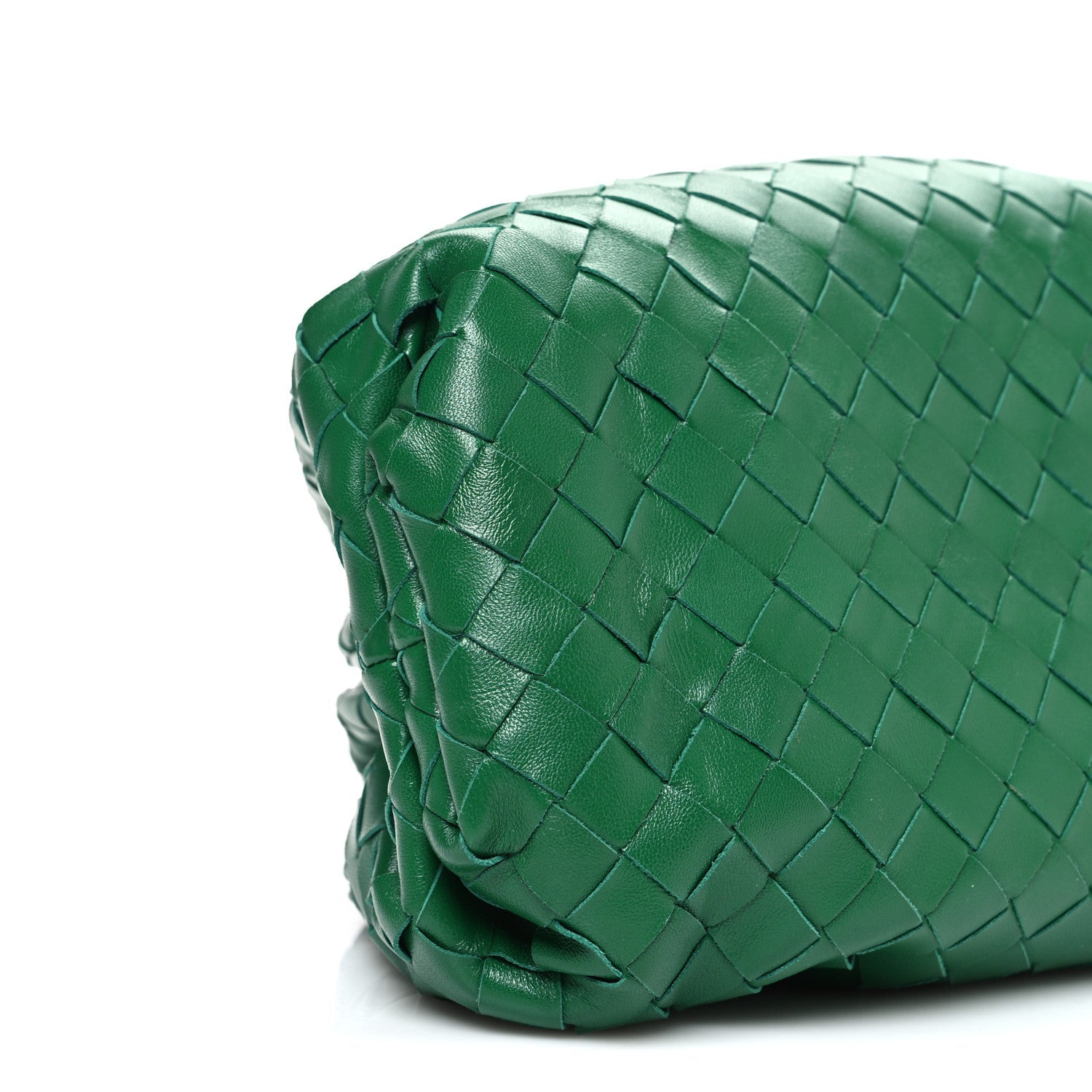 Nappa Maxi Intrecciato The Pouch Oversized Clutch Racing Green
