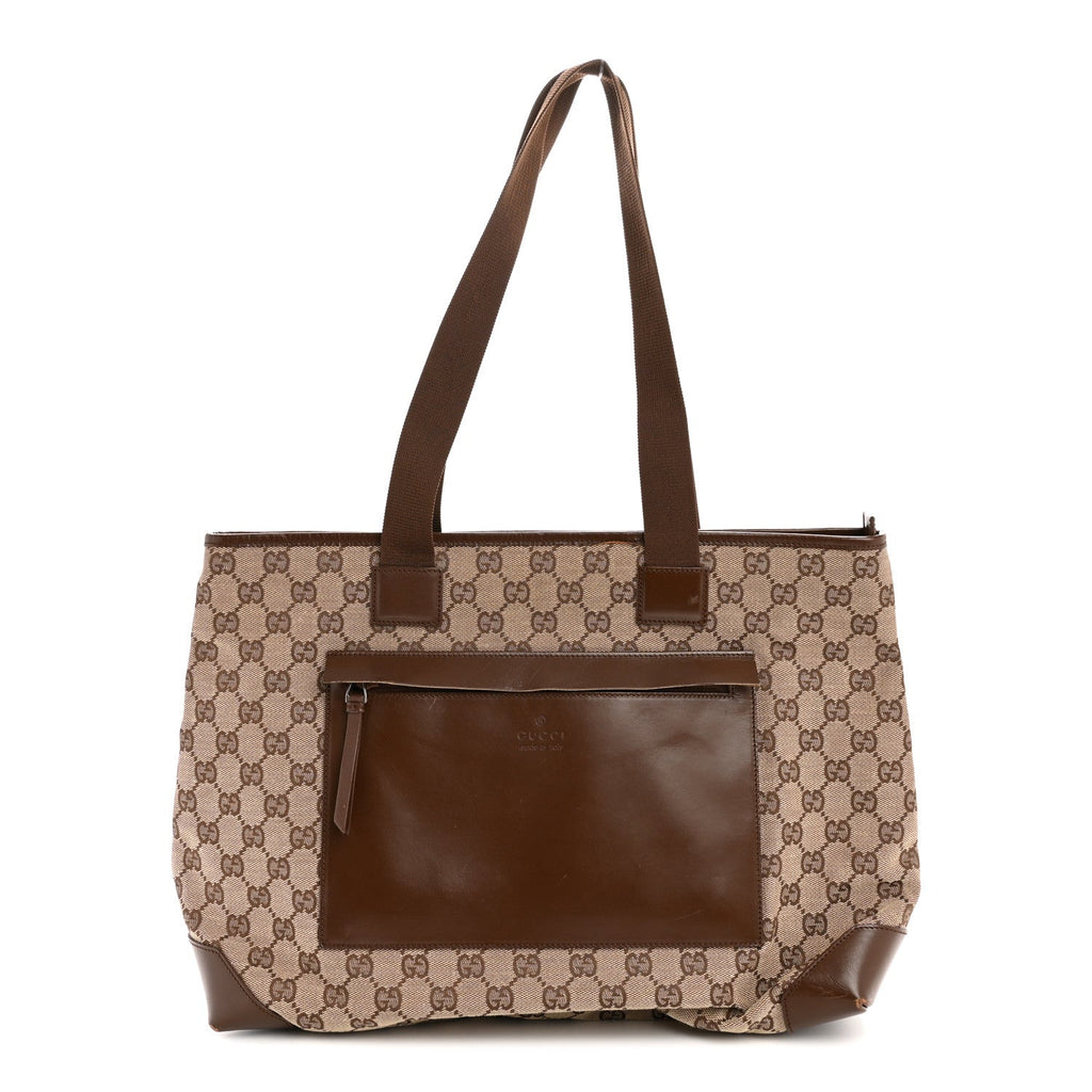 Monogram Tote Bag Brown