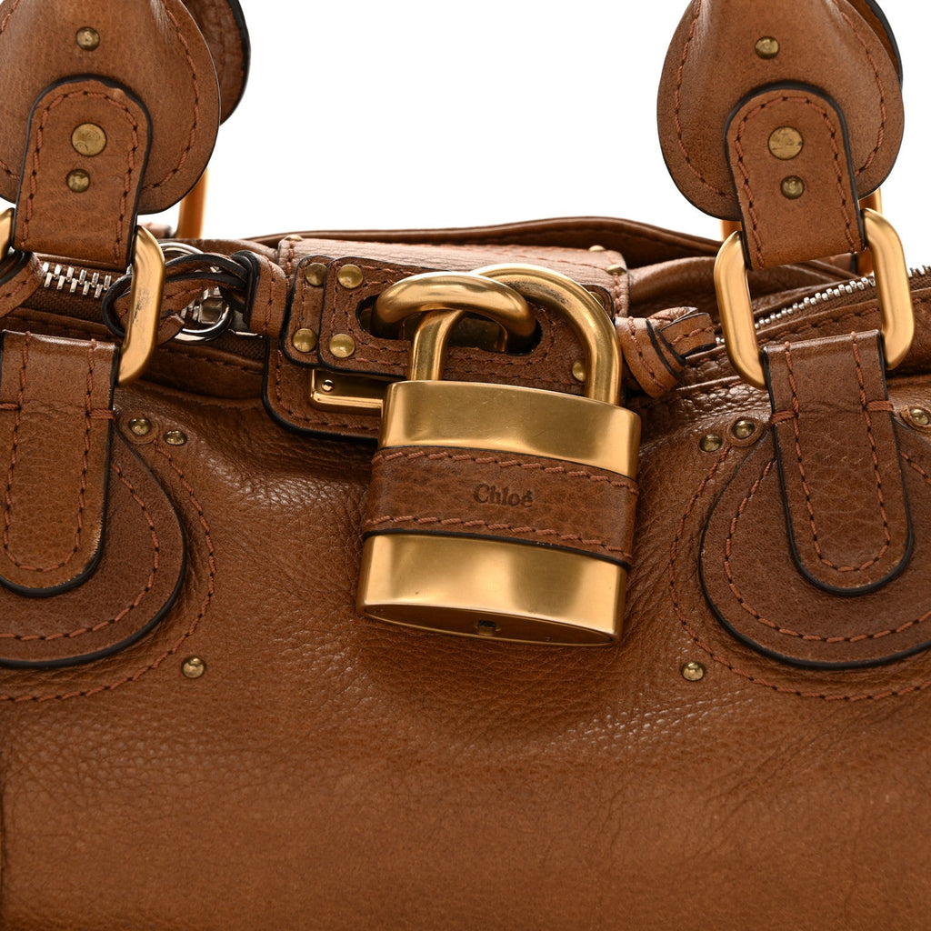 Calfskin Medium Paddington Satchel Tan