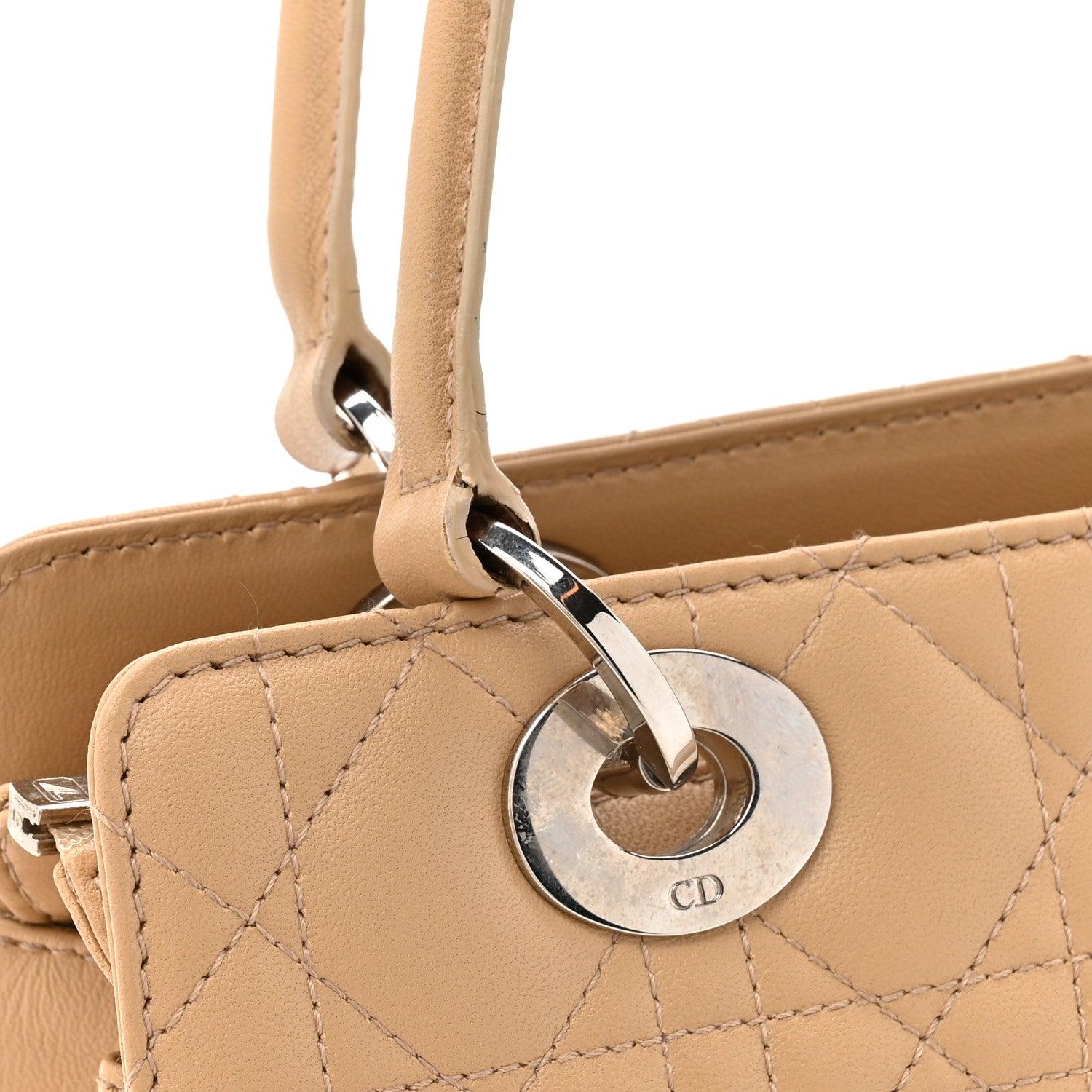 Lambskin Cannage Soft Lady Dior East West Beige