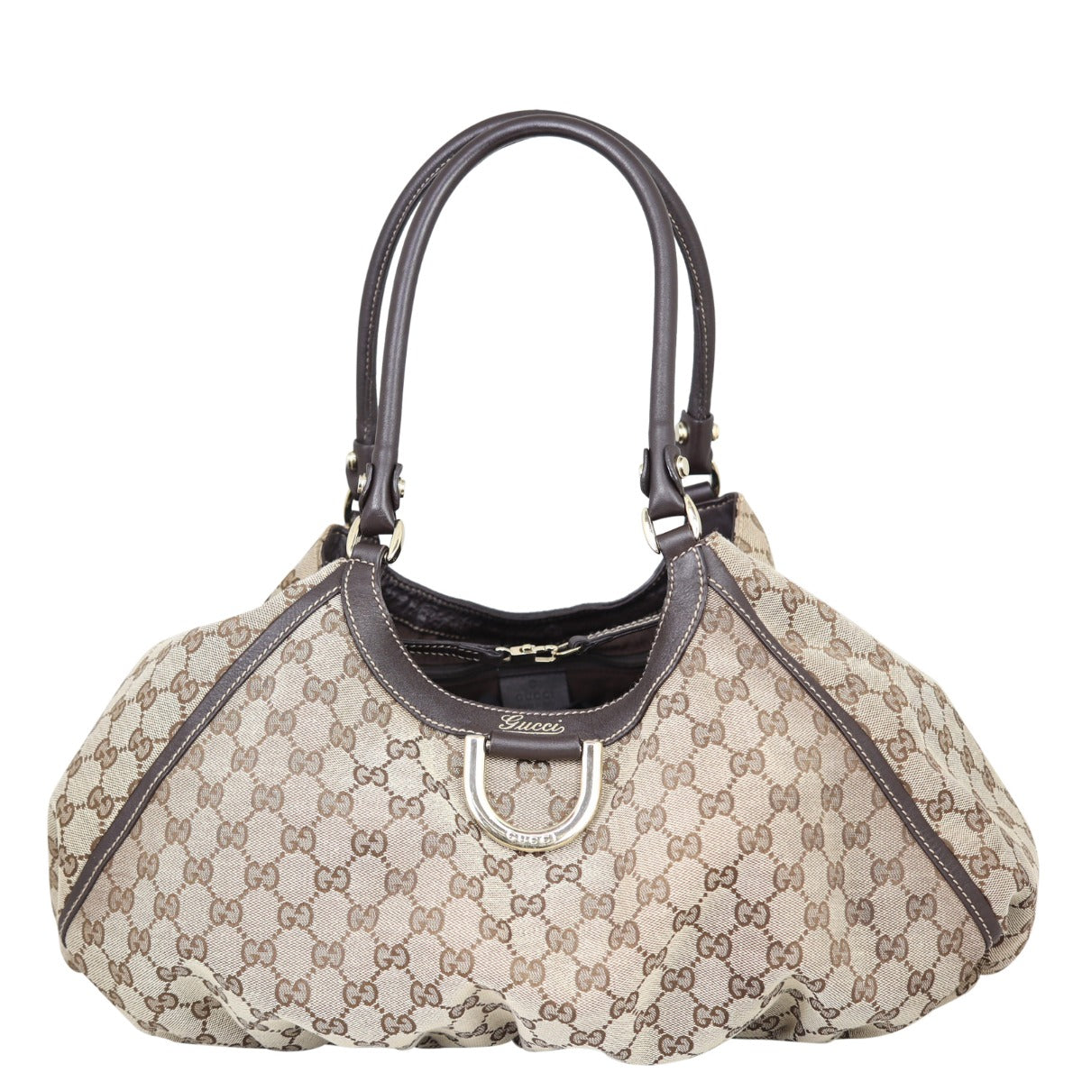Gucci GG Canvas D-Ring Shoulder Bag