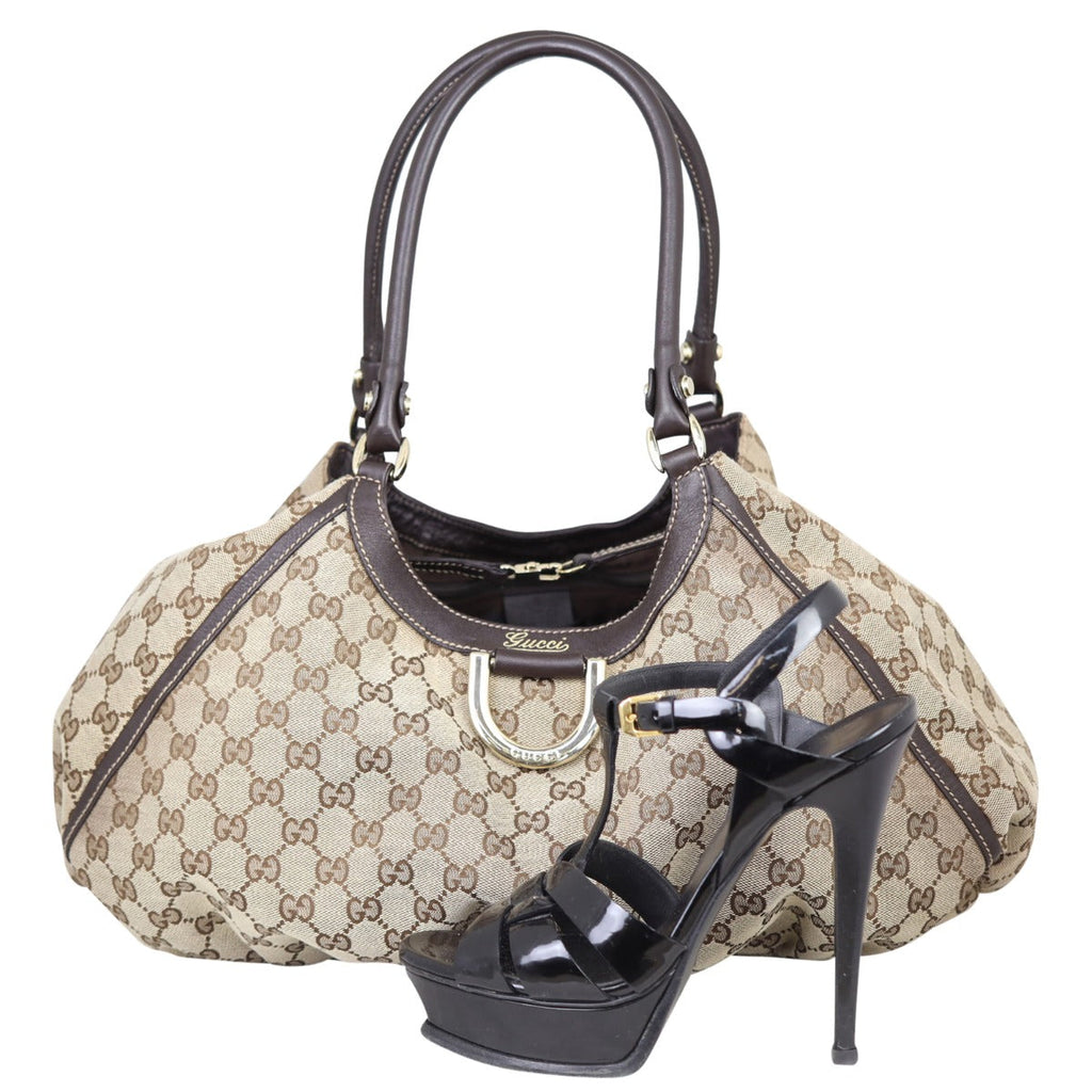 Gucci GG Canvas D-Ring Shoulder Bag