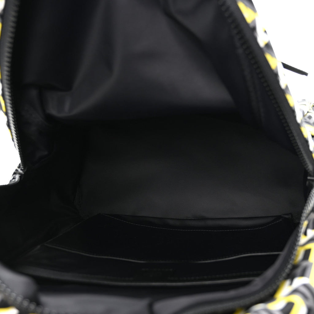 Cubic Monogram Medium Backpack Black Yellow