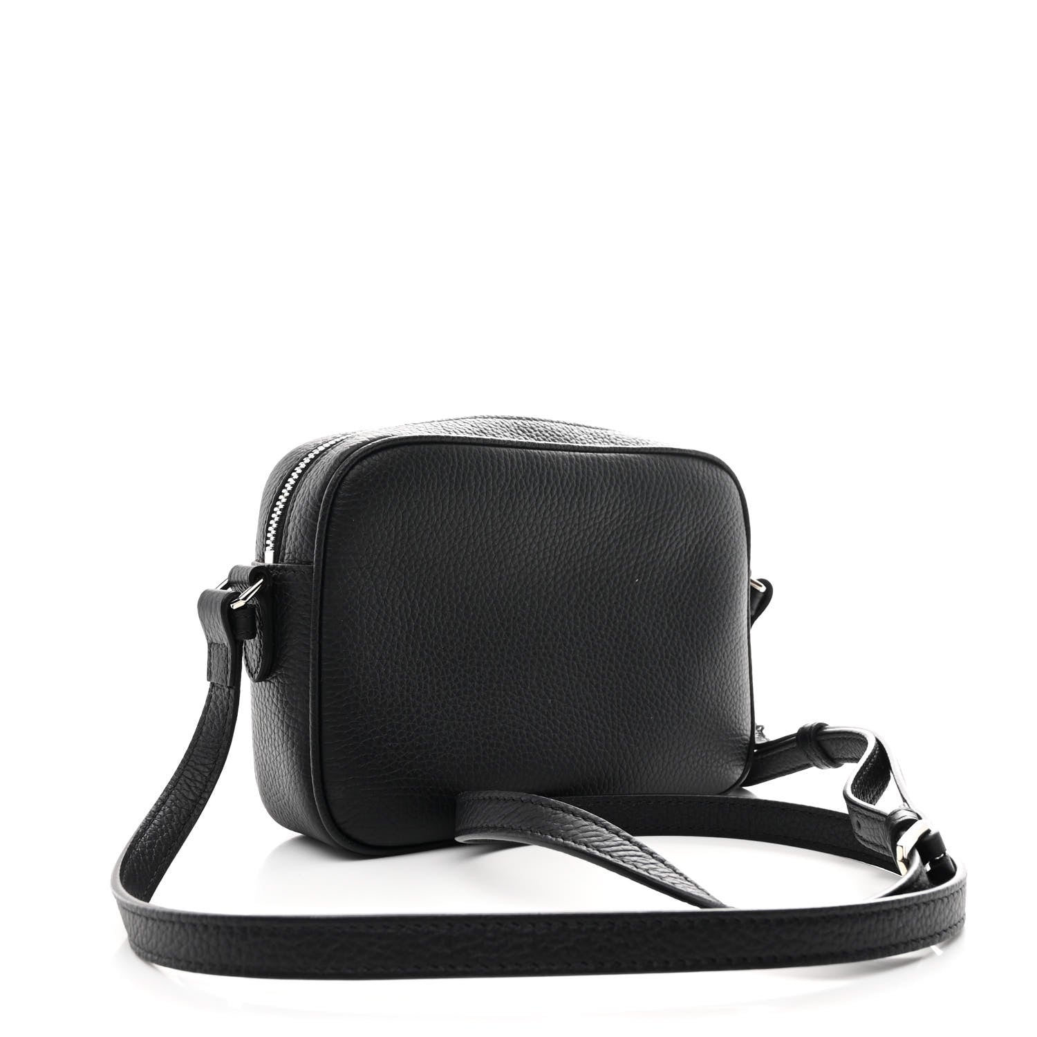 Grained Calfskin Small Camera Bag Black