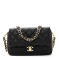 Caviar Quilted Small CC You Flap Black