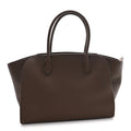 Grained Calfskin Marlo 12 Tote Bag Dark Olive