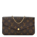Monogram Pochette Felicie Chain Wallet Fuchsia