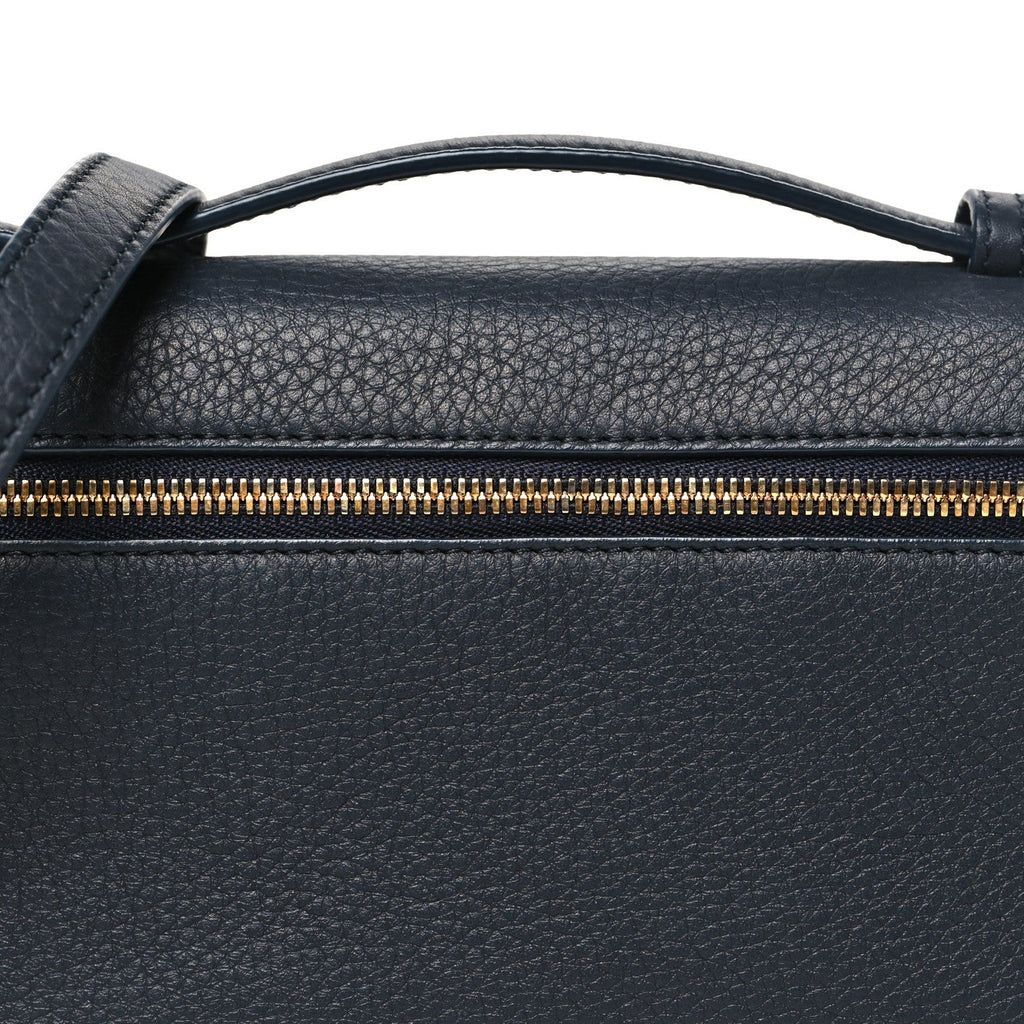 Grained Calfskin L19 Extra Pocket Pouch Navy