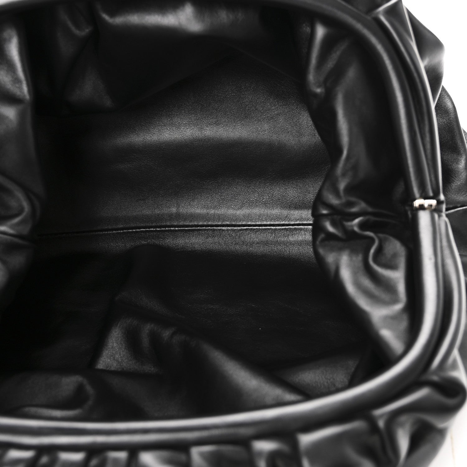 Smooth Butter Calf The Pouch Oversized Clutch Black