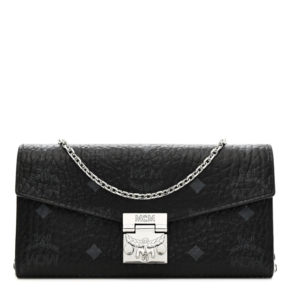 Visetos Large Patricia Wallet On Chain Black